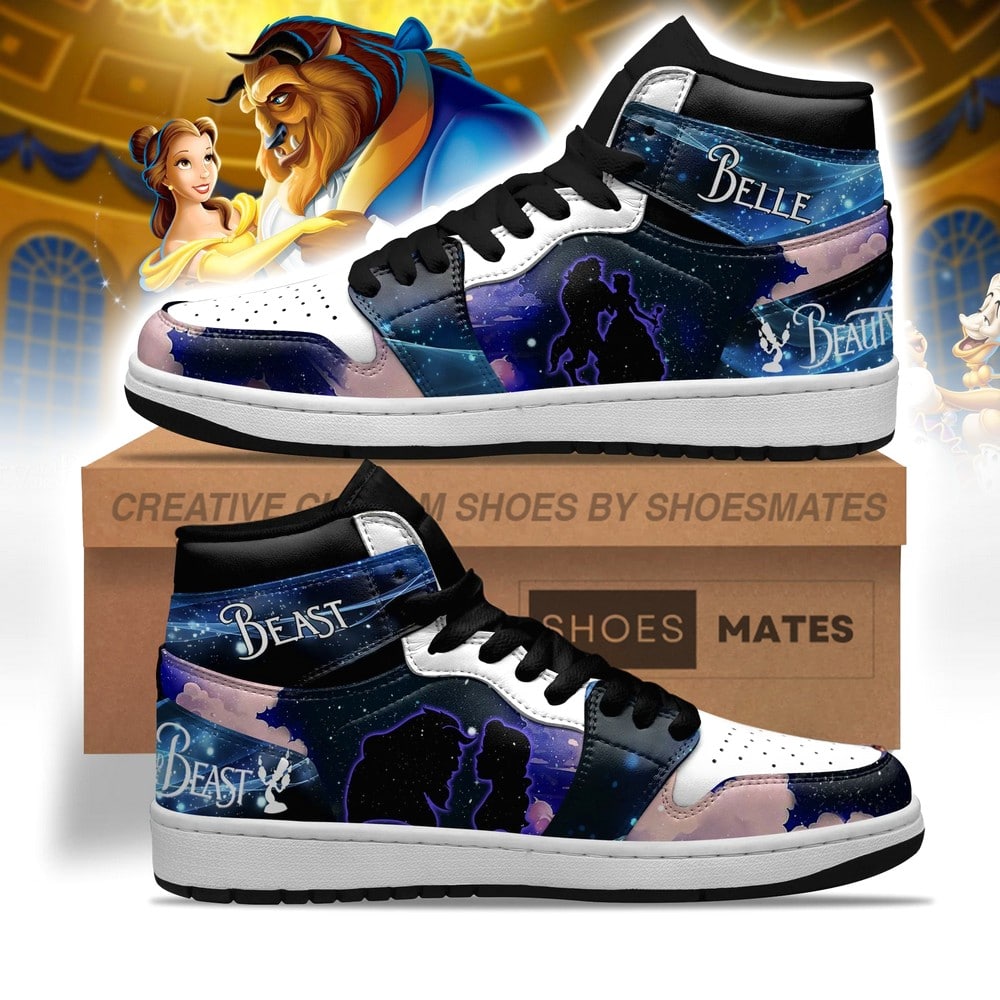 Belle and Beast AJ1 High Top Shoes