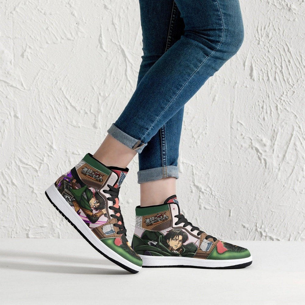 Captain Levi Shingeki No Kyojin JD1 High Top Shoes
